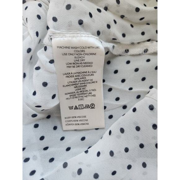 NWT Anthropologie Long-Sleeve Smocked Tiered Maxi Dress Sz SP Polka Dot #9M412 - Picture 13 of 14